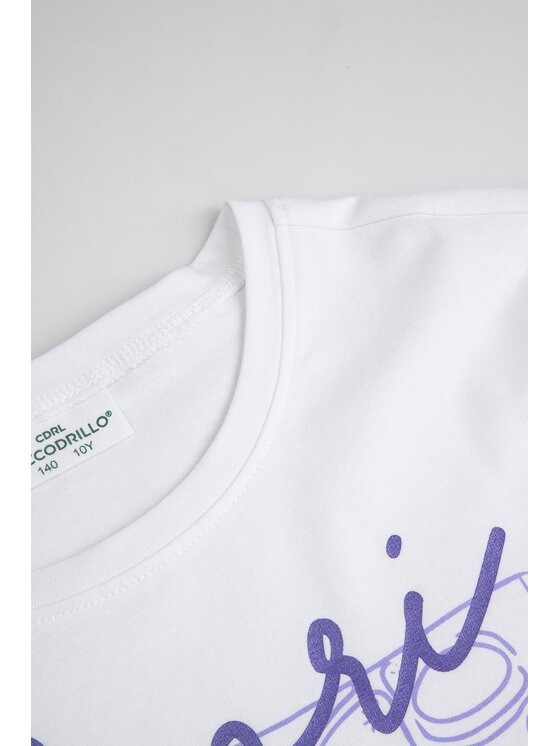 Coccodrillo Coccodrillo T-Shirt ZC6143228VGA-001 Biały Regular Fit