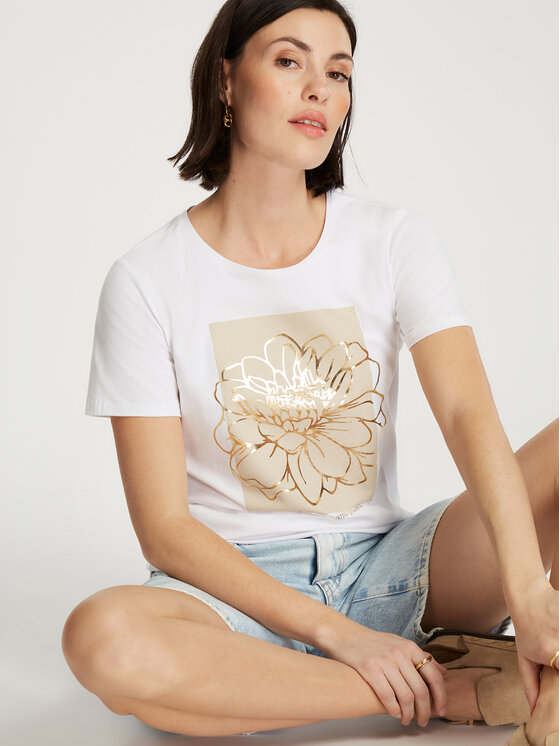 Cross Jeans Cross Jeans T-Shirt 56149-008 Biały