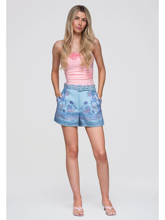 Ombre Ombre Szorty materiałowe OW-ST-E0022 Niebieski Regular Fit