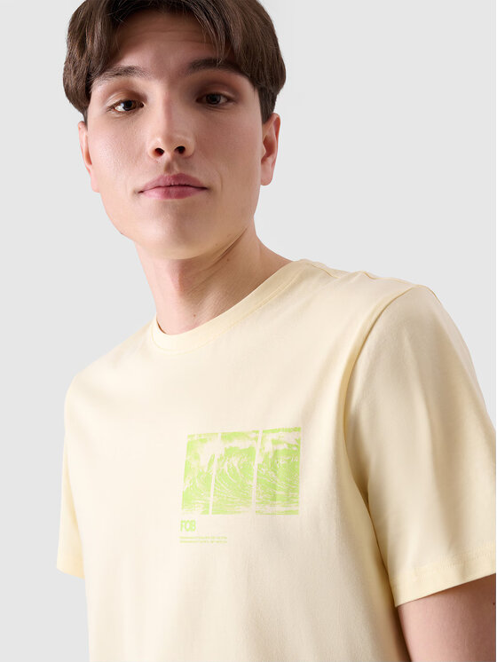 4F 4F T-shirt 4FRSS24TTSHM2106-73S Giallo Regular Fit
