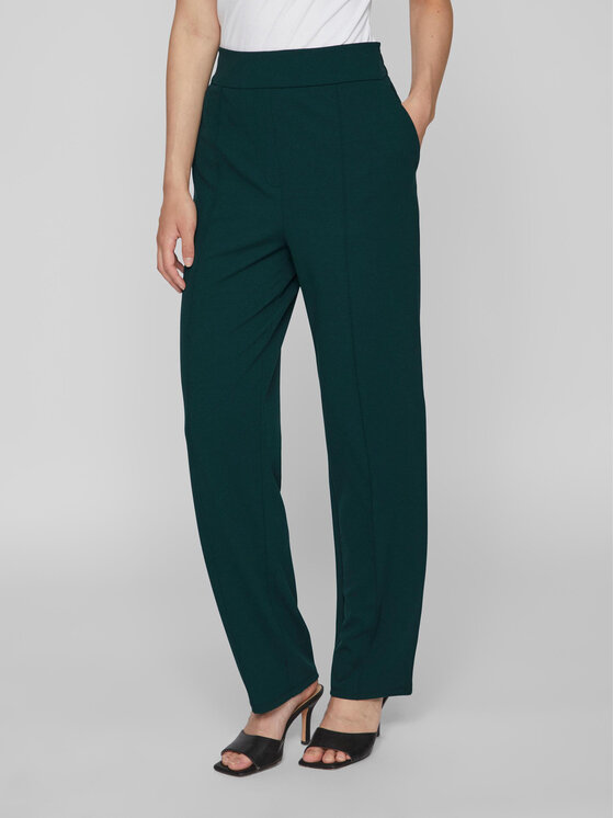 Vila Vila Medžiaginės kelnės 14084357 Žalia Wide Leg