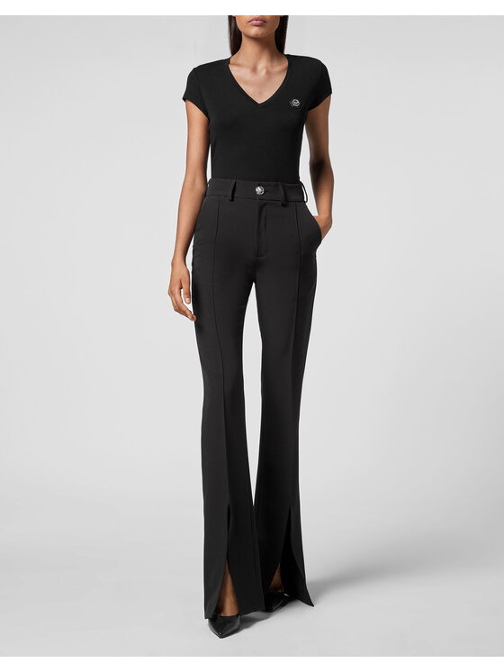 PHILIPP PLEIN PHILIPP PLEIN Spodnie materiałowe 3265 Czarny Regular Fit