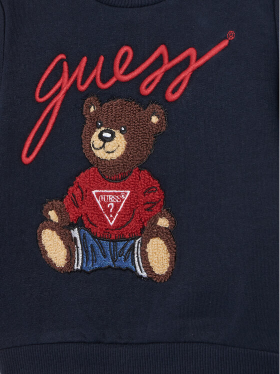 Guess Guess Bluza H5YT00 KAX74 Granatowy Regular Fit