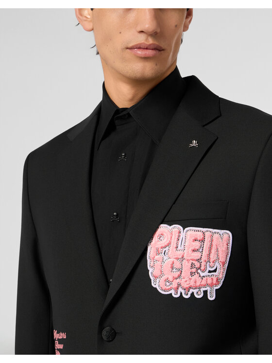 PHILIPP PLEIN PHILIPP PLEIN Marynarka 30564 Czarny Regular Fit