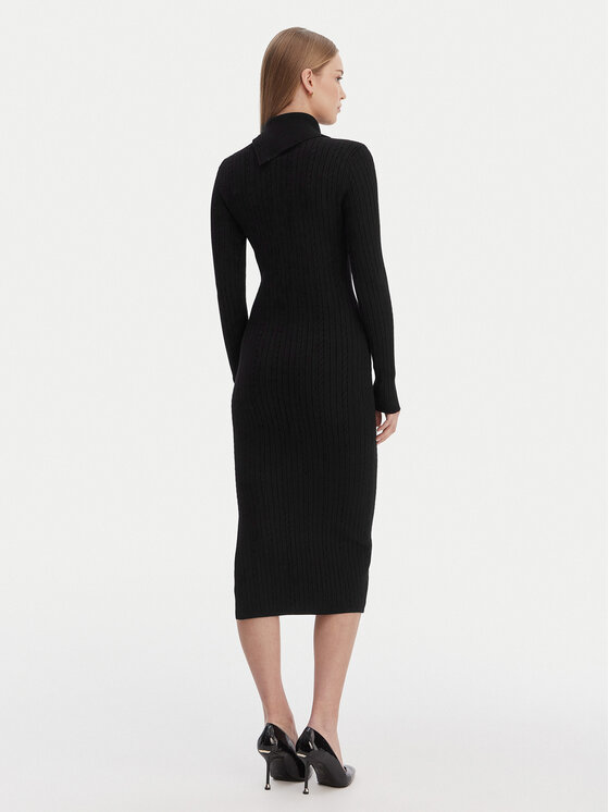 Guess Guess Strickkleid W6RK01 Z2YJ2 Schwarz Regular Fit