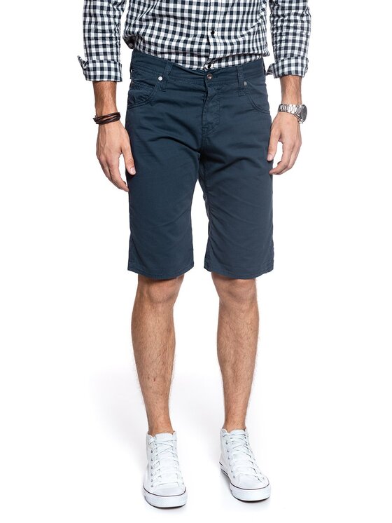 Mustang Mustang Pantaloncini di tessuto CHICAGO SHORT Blu Slim Fit