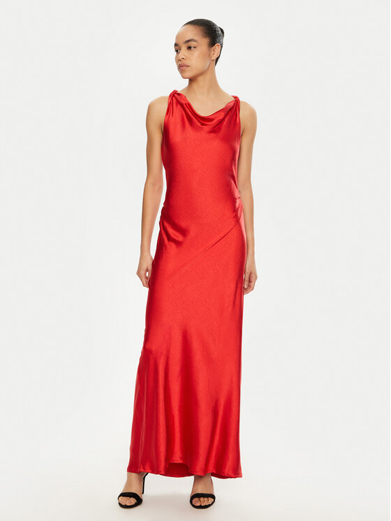 Please Please Rochie cocktail A12NXO6000 Roșu Slim Fit