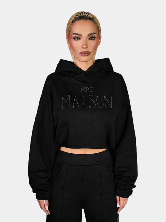 MADE BY SOCIETY MADE BY SOCIETY Kurtka anorak BLACK VEIL Hoodie - H27502 Czarny Basic Fit