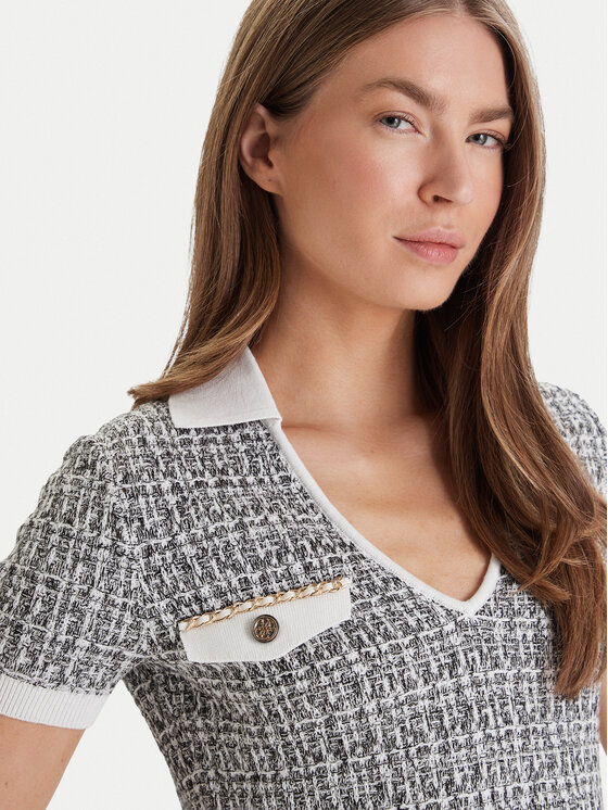 Guess Guess Πουλόβερ W6RR27 Z0361 Γκρι Regular Fit