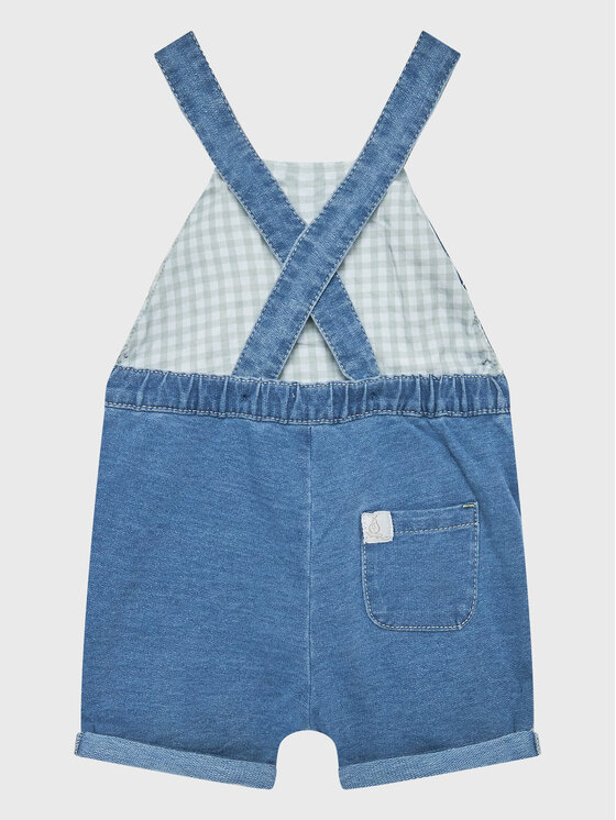 United Colors Of Benetton United Colors Of Benetton Jeans hlače z naramnicami 4BAYAT00G Modra Regular Fit