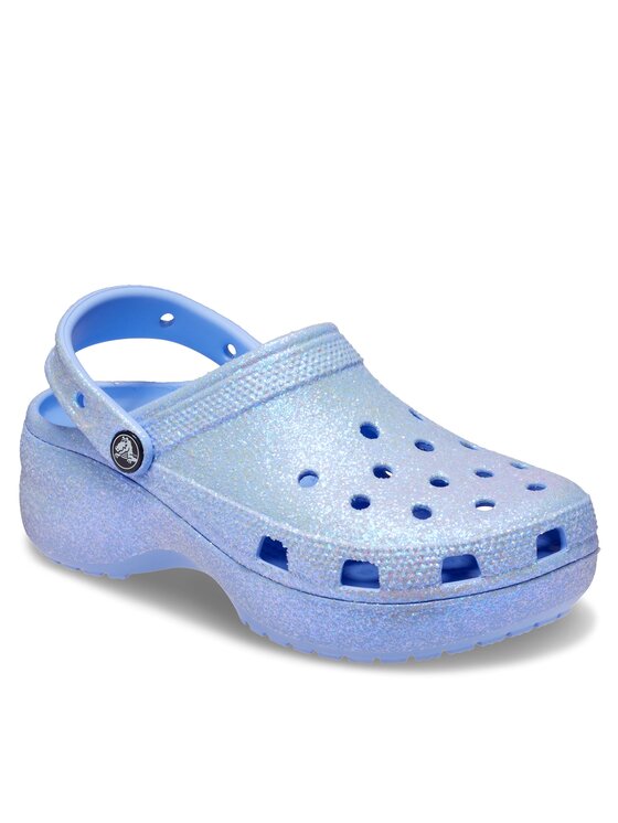 Crocs Crocs Plätud Classic Platform Glitter Clog 207241 Tumesinine