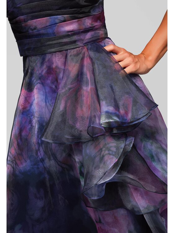 Ombre Ombre Sukienka wieczorowa LA-OM-DLR230 Fioletowy Regular Fit
