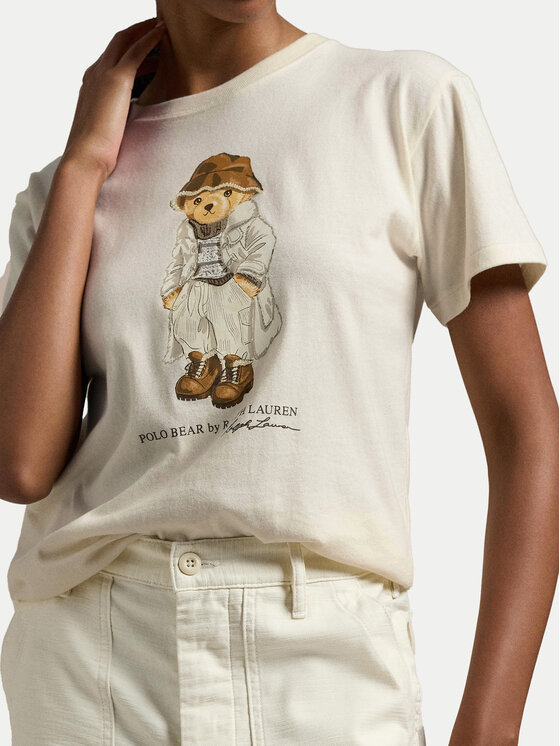 Polo Ralph Lauren Polo Ralph Lauren Tričko 211947961001 Écru Regular Fit