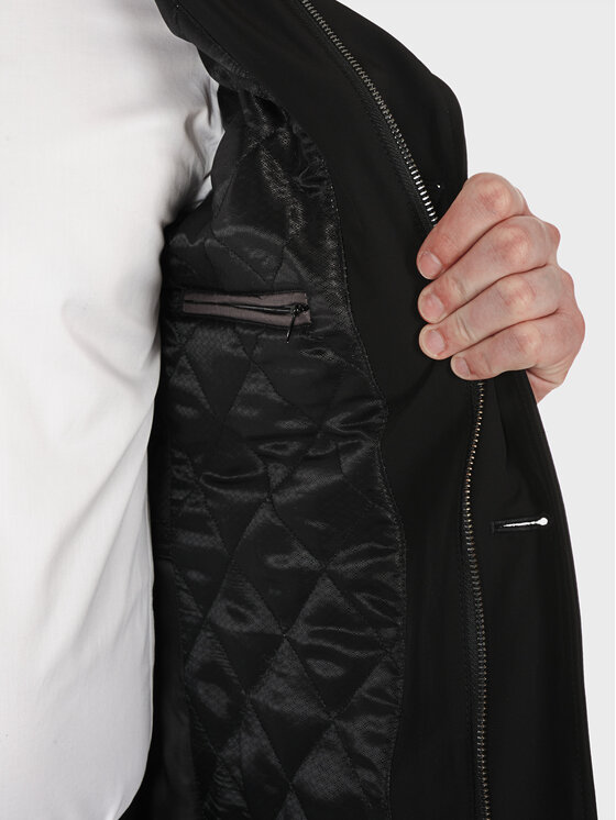 Evenemen Evenemen Płaszcz przejściowy RUFFO C Czarny Slim Fit