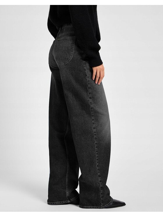 Lee Lee Jeansy Rider Loose Czarny Loose Fit