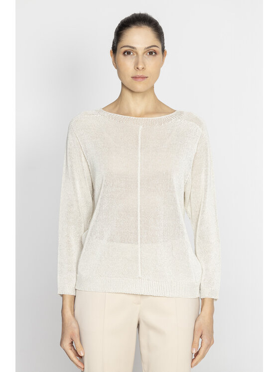 Deni Cler Milano Deni Cler Milano Sweter T-DC-S411-E2-10-12-1 Beżowy Regular Fit