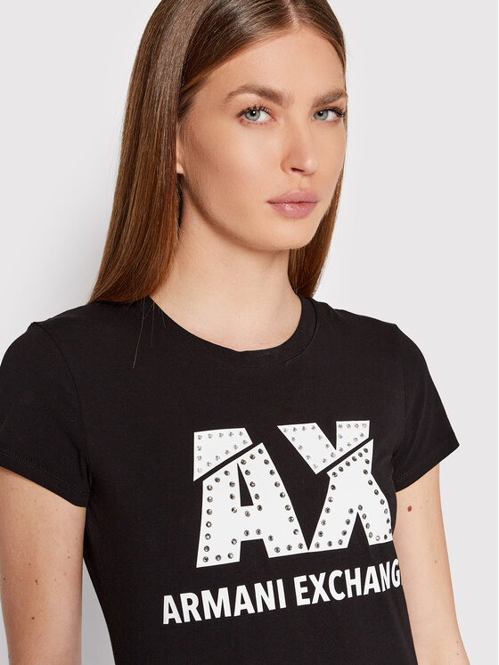 Armani Exchange Armani Exchange T-Shirt 8NYT86 Y8C7Z 1200 Czarny Slim Fit