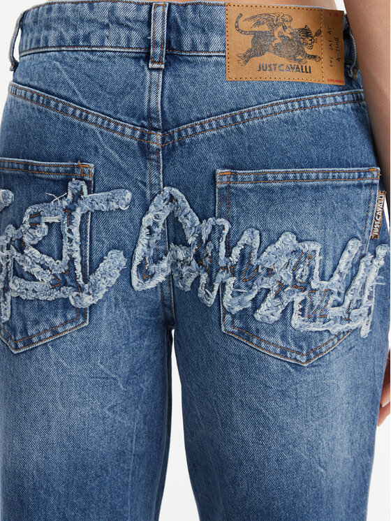 Just Cavalli Just Cavalli Farmer 78PAB5B5 Kék Wide Leg