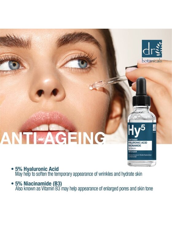 Dr Botanicals Dr Botanicals Serum do oczu z kwasem hialuronowym i niacynamidem, 15 ml Serum