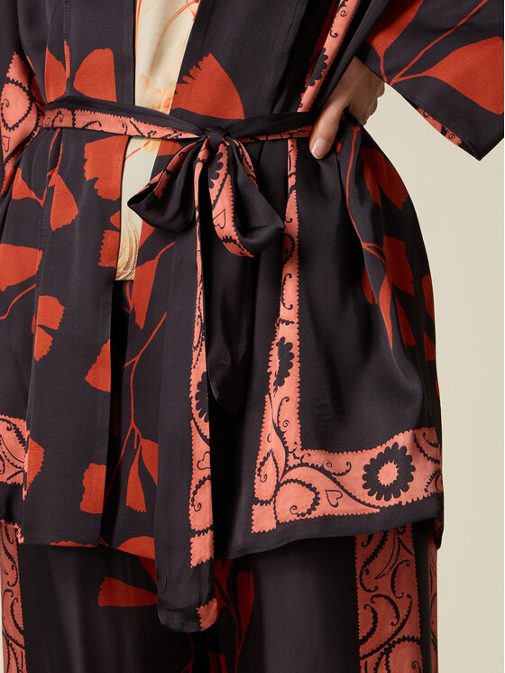 Oltre Oltre Kimono R001E000125N0Z3 Nero Baggy Fit