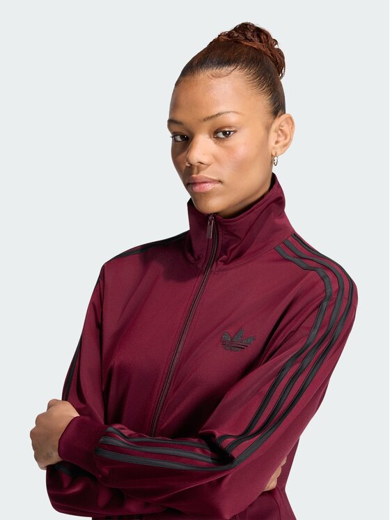 adidas adidas Bluza FIREBIRD Bordowy Loose Fit