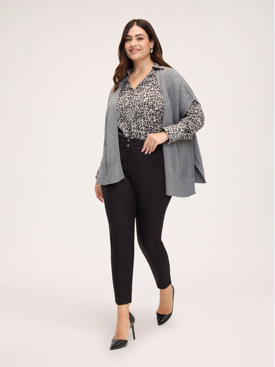 Fiorella Rubino Fiorella Rubino Spodnie materiałowe P079T005482N033 Czarny Regular Fit