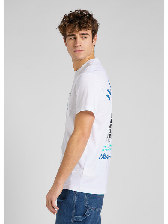 Lee Lee T-shirt BEST CHOICE TEE Bianco Regular Fit