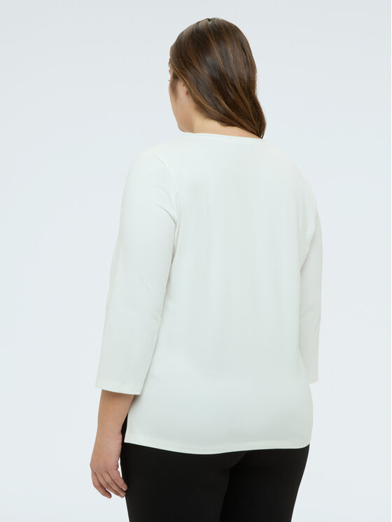 Fiorella Rubino Fiorella Rubino T-Shirt G04QL008927N0S1 Biały Boxy Fit