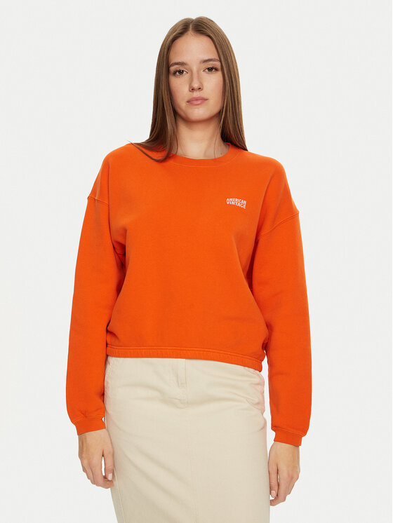 American Vintage American Vintage Bluză Izubird IZU03AH24 Portocaliu Regular Fit