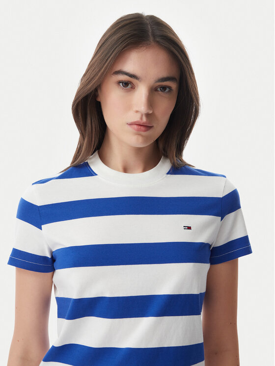 Tommy Jeans Tommy Jeans Marškinėliai Flag DW0DW23801 Mėlyna Regular Fit