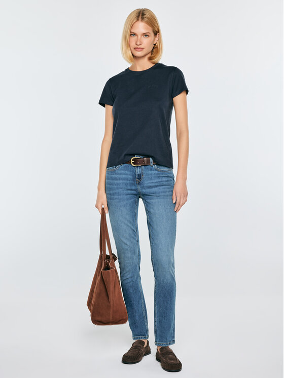 BIG STAR BIG STAR T-Shirt LIDIASA Granatowy Basic Fit