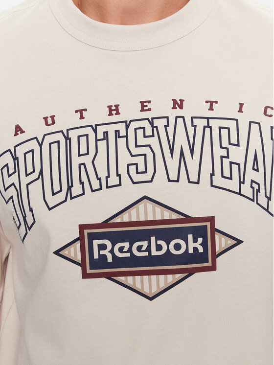 Reebok Reebok T-särk Sporting Goods IM1507 Beež Regular Fit