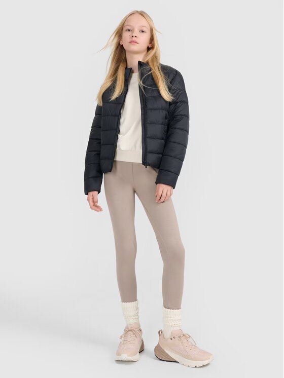 4F 4F Vatovaná bunda 4FJWSS25TDJAF515-20S Čierna Regular Fit