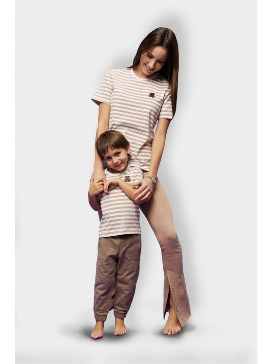 MANDRAGORA MANDRAGORA T-shirt biszkopcik Beige Regular Fit