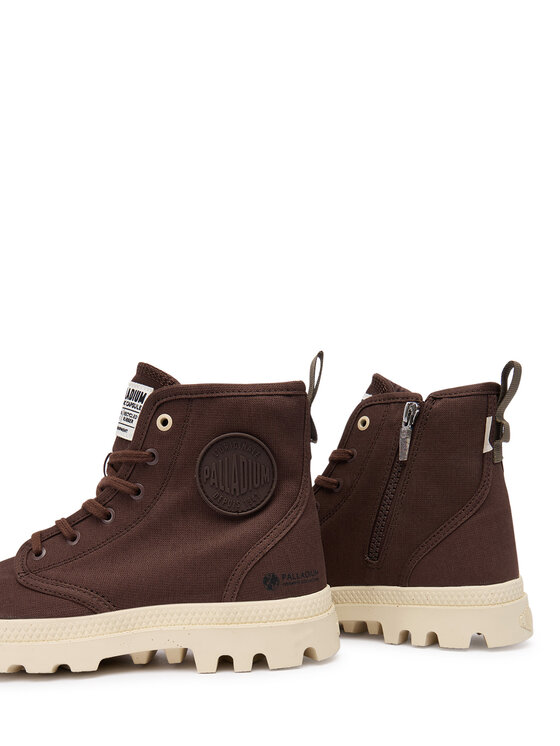Palladium Palladium Schnürstiefeletten Pampa Hi Zip Organic 79101-293-M Braun