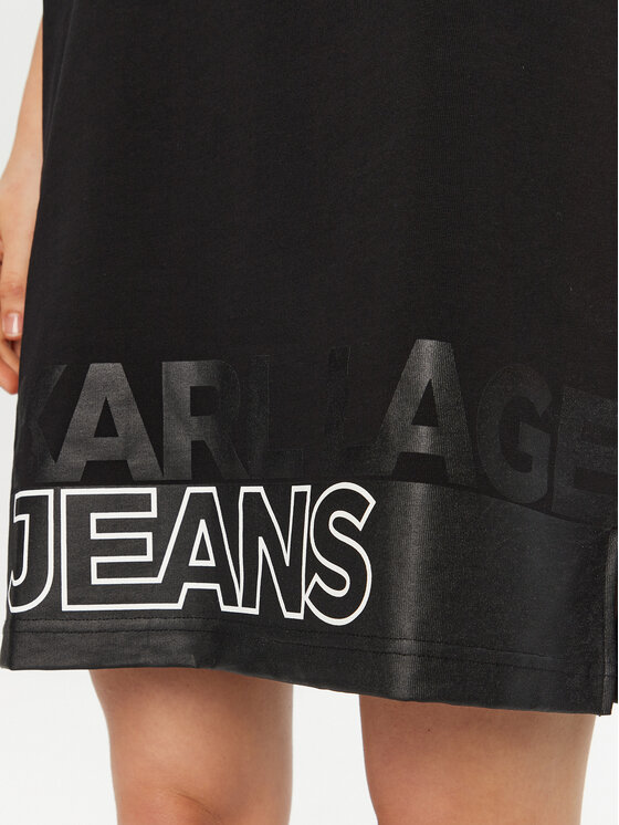 Karl Lagerfeld Jeans Karl Lagerfeld Jeans Vsakodnevna obleka A1W13015 Črna Relaxed Fit