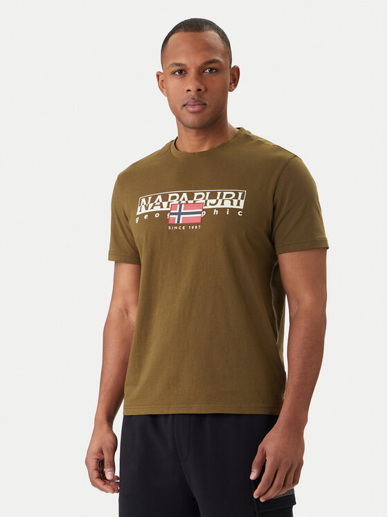 Napapijri Tricou S-Aylmer NP0A4HTO Verde Regular Fit