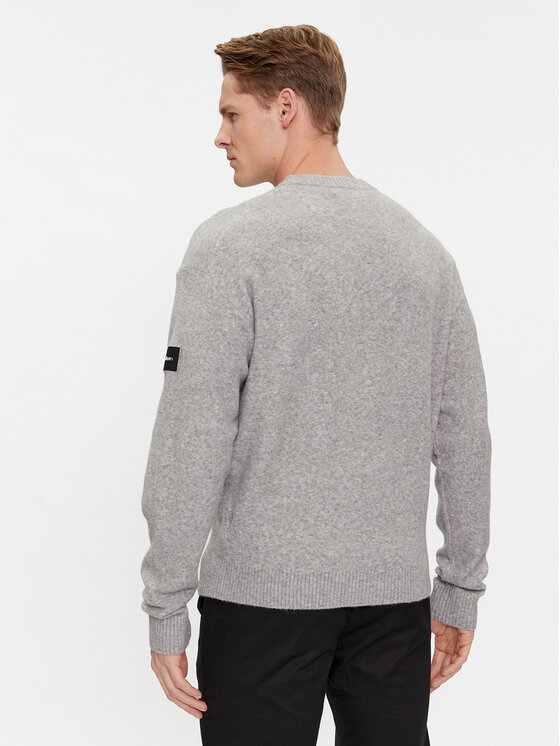 Calvin Klein Calvin Klein Megztinis K10K110401 Pilka Regular Fit