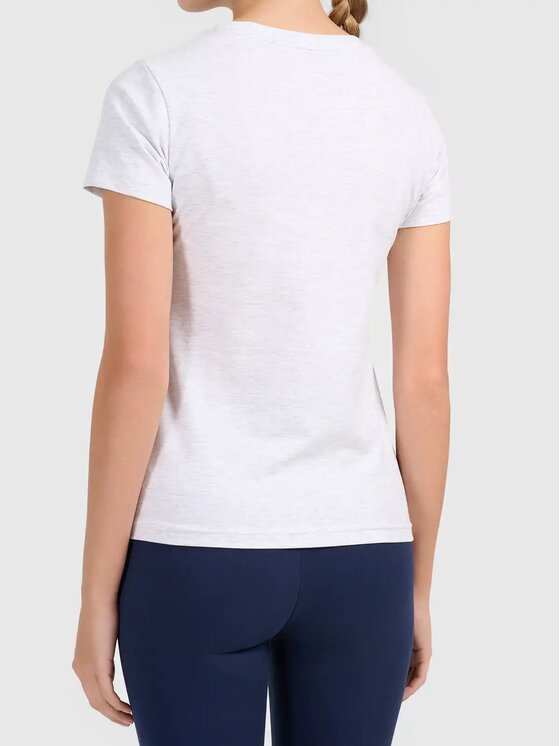 4F 4F Tričko 4FWMM00TTSHF3306-27M Sivá Authentic Slim Fit