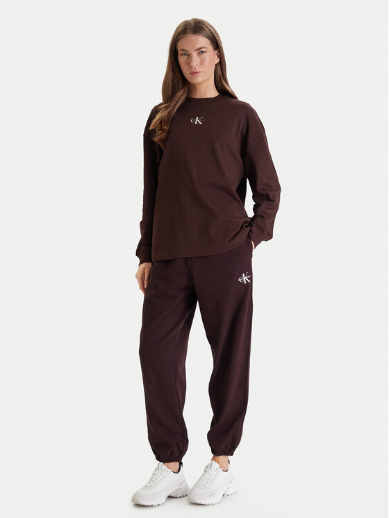 Calvin Klein Jeans Calvin Klein Jeans Džemperis Monologo LV047E211G Ruda Oversize