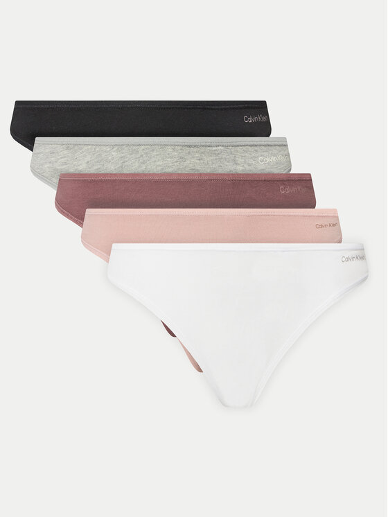 Calvin Klein Underwear Calvin Klein Underwear Set od 5 pari tangica Thong 5Pk 000QD5250E Šarena