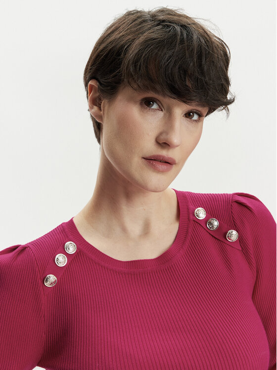 Morgan Morgan Sweter 241-MSUCCES Różowy Regular Fit