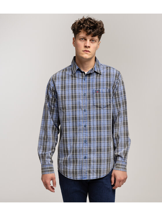 Lee Cooper Lee Cooper Koszula WILL 2124 Niebieski Regular Fit