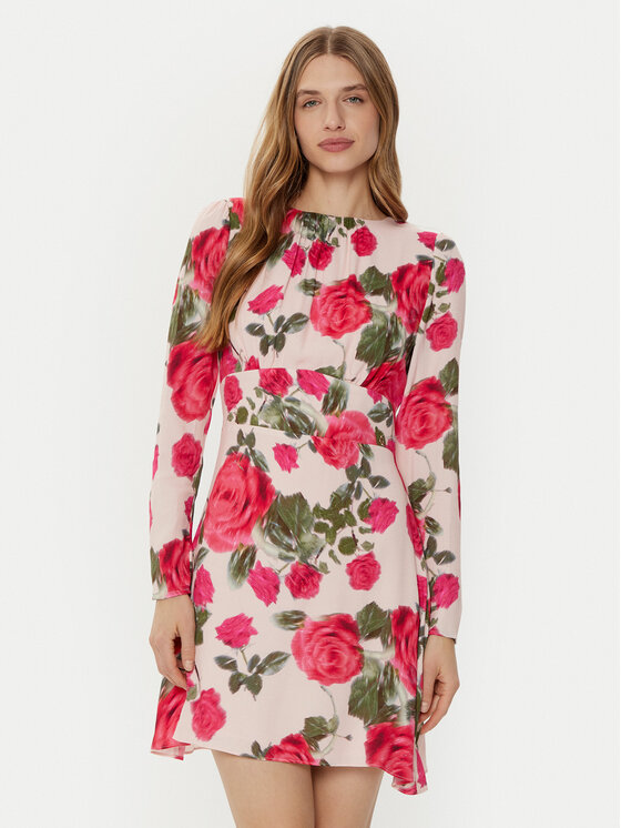 Guess Guess Každodenní šaty W5RK39 WGLC2 Růžová Regular Fit