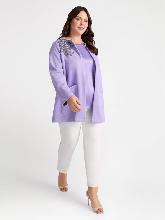 Fiorella Rubino Fiorella Rubino Cappotto F416L000053N009 Viola A-Line Fit