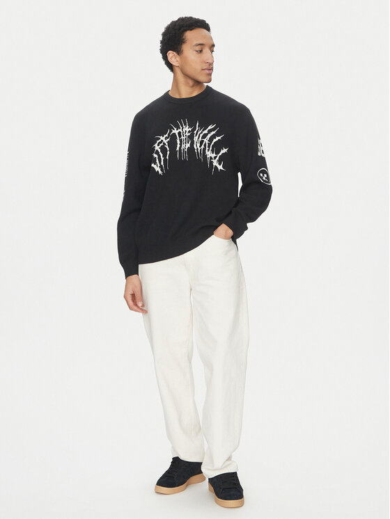 Vans Vans Sweter Metal Arch VN000KUU Czarny Loose Fit
