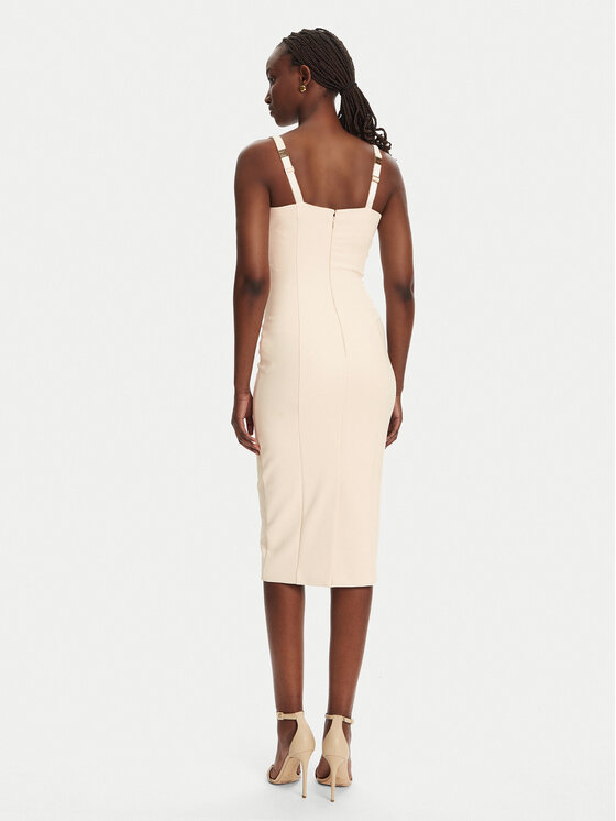 Elisabetta Franchi Elisabetta Franchi Sukienka koktajlowa AB85052E2 193 Beżowy Regular Fit