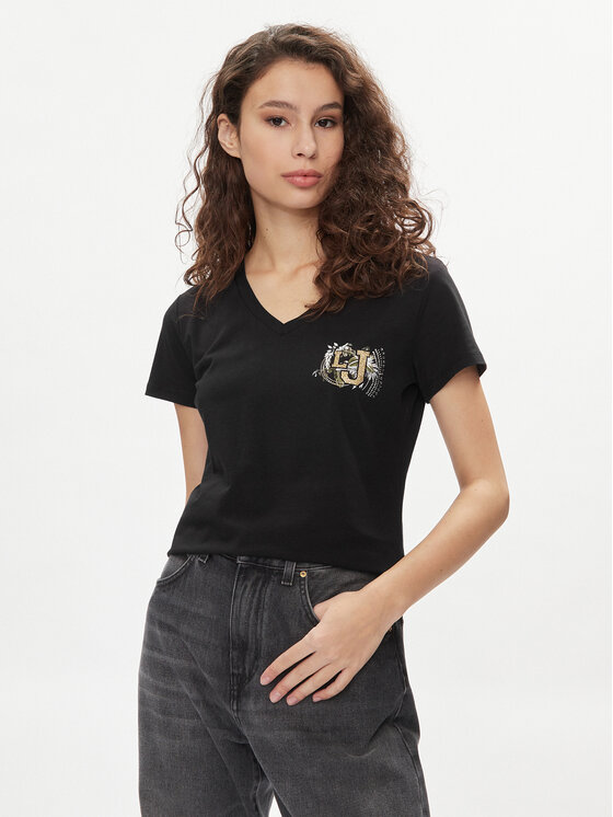 Liu Jo Liu Jo T-särk TA4203 JS003 Must Regular Fit