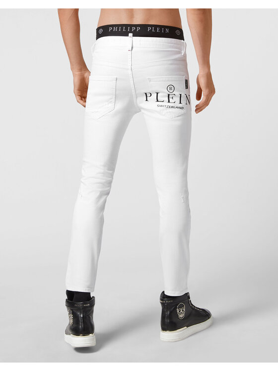 PHILIPP PLEIN PHILIPP PLEIN Jeansy 10341 Biały Skinny Fit