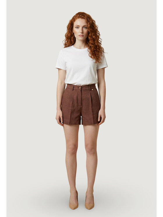 Artigli Artigli Τζιν σορτσάκια CON PIEGHE Καφέ Casual Fit